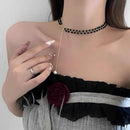 Collar Gargantilla de Acero Inoxidable con Cristales Elegantes