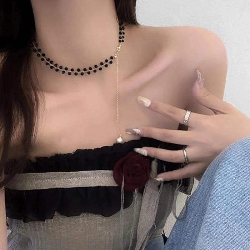 Collar Gargantilla de Acero Inoxidable con Cristales Elegantes