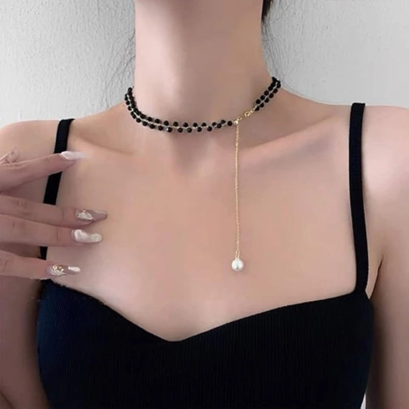 Collar Gargantilla de Acero Inoxidable con Cristales Elegantes