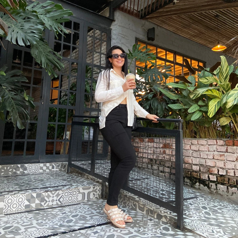 Sandalia Perl con Perlas Cosidas a Mano y Suela de Yute