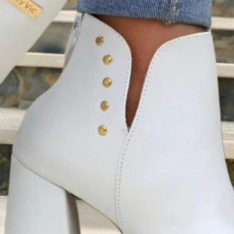 Botines Barcelona Blanco para Mujer - Versátiles y Confortables