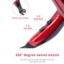 Secador de Pelo Sokany 2400W Rojo con 3 Velocidades y Bajo Ruido