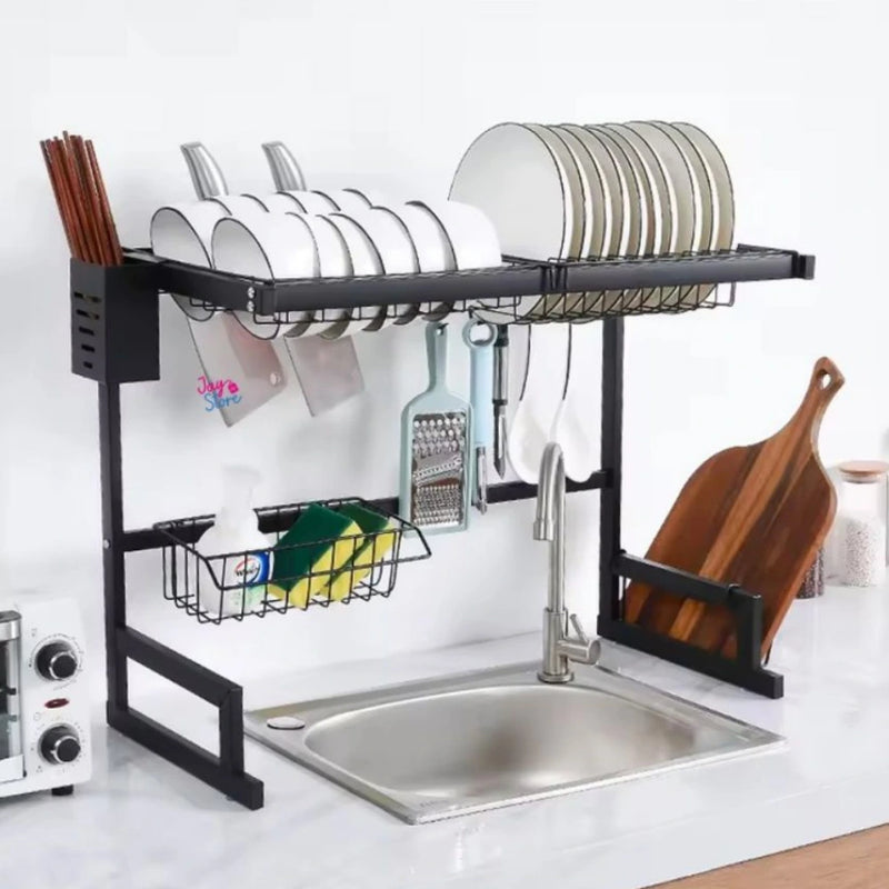 Organizador Seca Platos de 65cm en Acero Inoxidable y Aluminio