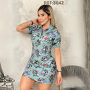 Vestido Estampado de Flores en Tela Burda para Mujer