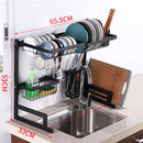 Organizador Seca Platos de 65cm en Acero Inoxidable y Aluminio