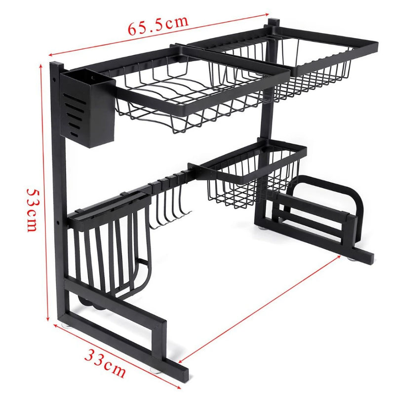 Organizador Seca Platos de 65cm en Acero Inoxidable y Aluminio