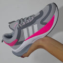 Tenis Adidas Bounce para Dama en Gris y Rosa: Estilo y Comodidad