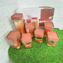 Kit 7 Potes de Vidro com Tampa Hermética Rosé – 500ml a 1300ml