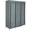 Armario Closet Plegable de Tela Gris con Espacio para Calzado