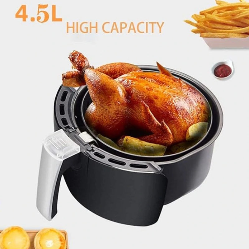 Freidora de Aire 4.5L Control Preciso de Temperatura y Tiempo