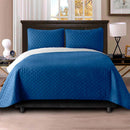 Colcha Bicolor Reversible en Microfibra Acolchada para Todas las Camas