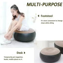 Sillín Inflable Portátil con Reposa Pies para Uso Versátil