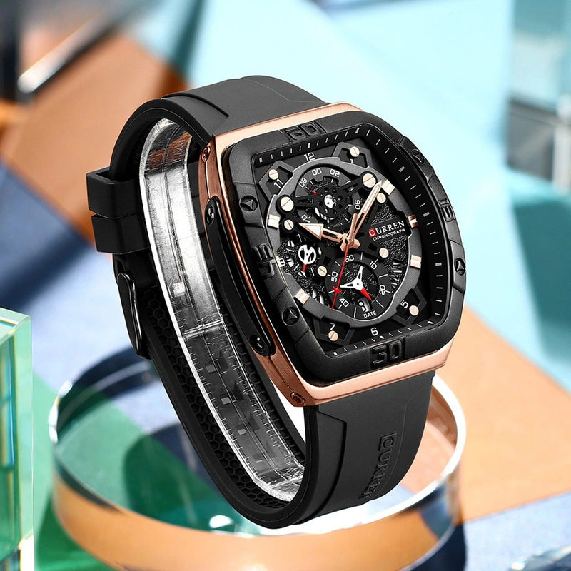 Reloj Curren 8443 Silicona para Hombre con Cronógrafos