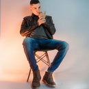 Botín de Cuero Genuino Velez Carnaza con Caja