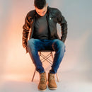 Botín de Cuero Genuino Velez Carnaza con Caja