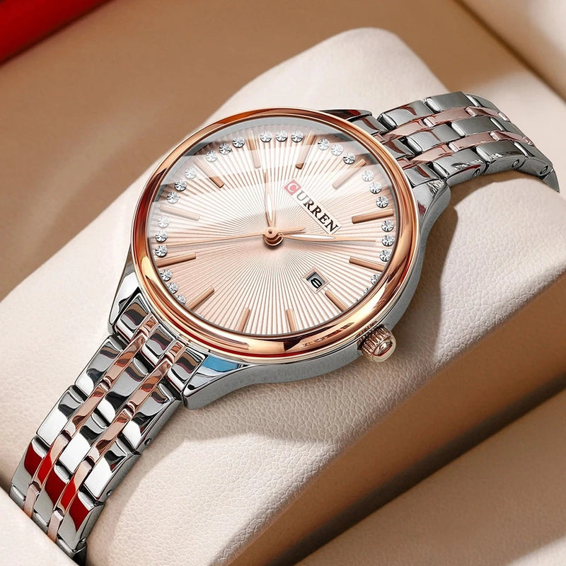 Reloj Curren 9099 Elegante para Mujer en Acero Inoxidable