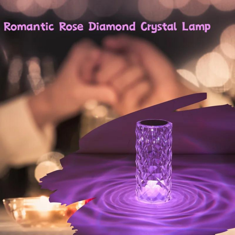 Innovadora Lámpara Ambiental 3D: Cristal LED Colores
