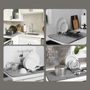 Escurridor Secaplatos Tapete Absorbente Multifuncional Gris