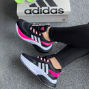 Tenis Adidas Bounce para Dama en Negro y Rosa - Estilo y Confort