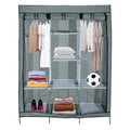 Armario Closet Plegable de Tela Gris con Espacio para Calzado