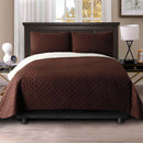 Colcha Bicolor Reversible en Microfibra Acolchada para Todas las Camas