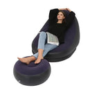 Sillín Inflable Portátil con Reposa Pies para Uso Versátil