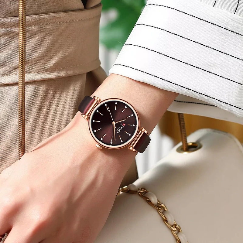 Reloj Curren 9081 de Cuero para Mujer - Estilo y Durabilidad