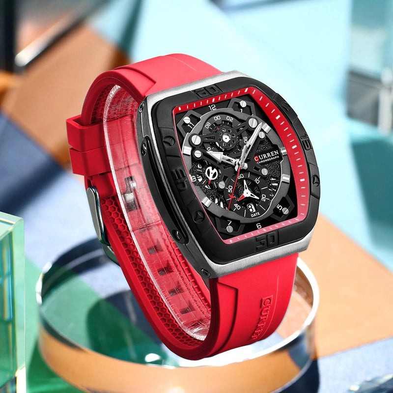 Reloj Curren 8443 Silicona para Hombre con Cronógrafos