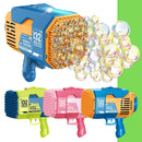 Pistola de Burbujas Eléctrica 132 Hoyos Recargable para Fiestas