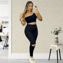 Leggings Deportivos con Detalles de Huecos para Mujer