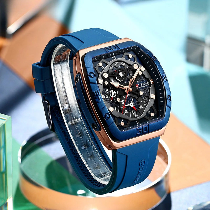 Reloj Curren 8443 Silicona para Hombre con Cronógrafos