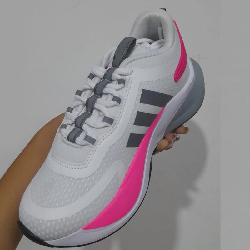 Tenis Adidas Bounce Blanco Rosa para Dama - Amortiguación Superior
