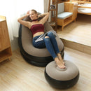 Sillín Inflable Portátil con Reposa Pies para Uso Versátil