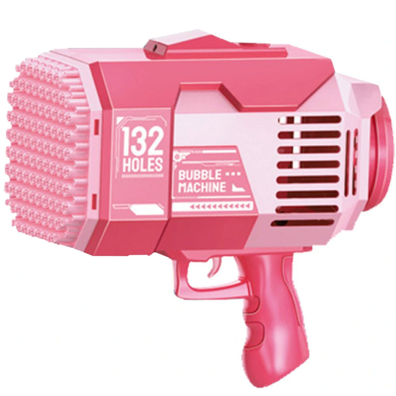 Pistola de Burbujas Eléctrica 132 Hoyos Recargable para Fiestas