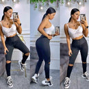 Leggings Deportivos con Detalles de Huecos para Mujer