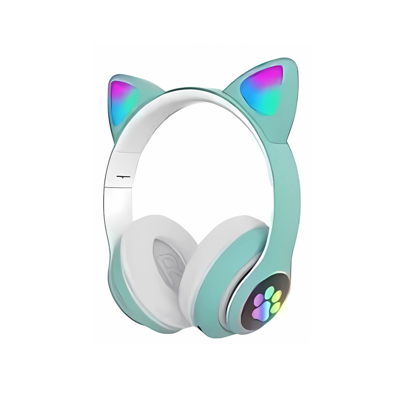 Audífonos Diadema Inalámbrica Iluminada Gato Mz-023: Diversión Inalámbrica