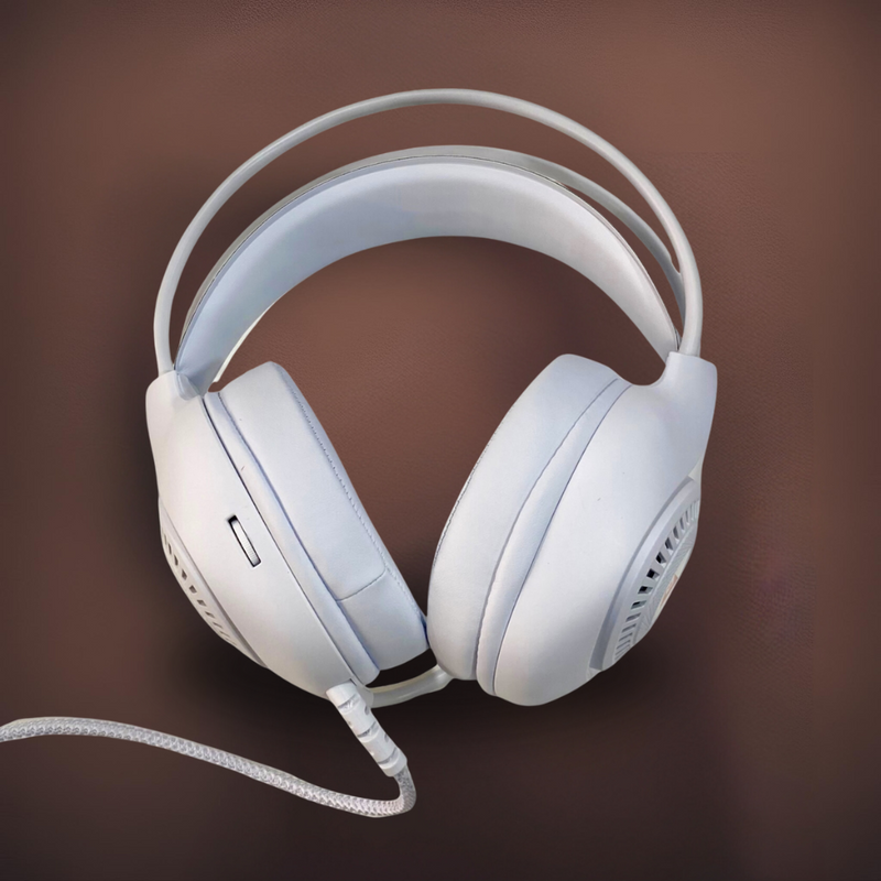 Audifonos Diadema Gaming RGB Jertech HG-01 para PC: USB/3.5mm con Cancelación de Ruido