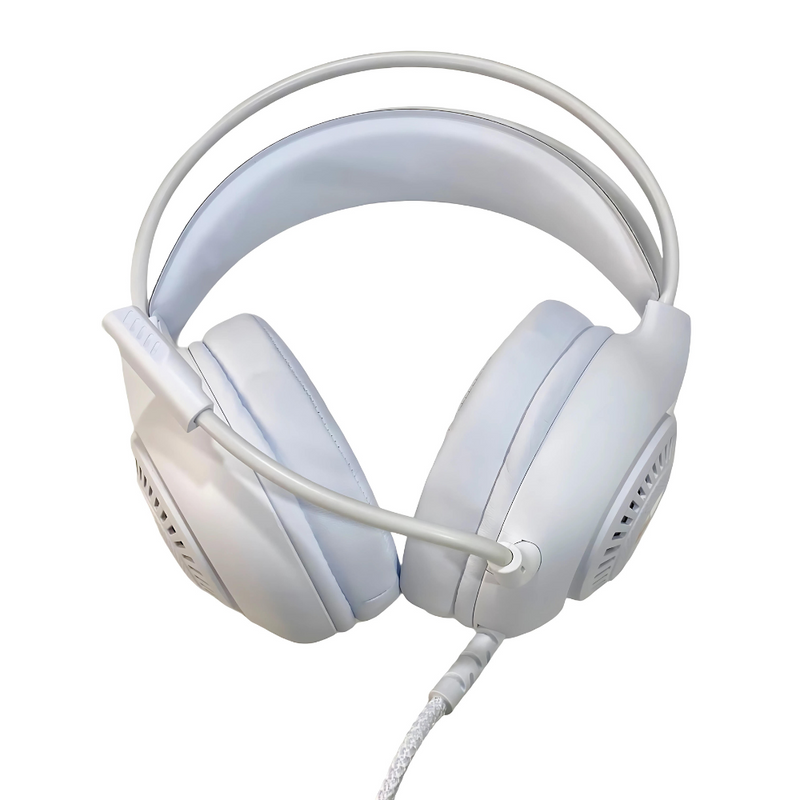 Audifonos Diadema Gaming RGB Jertech HG-01 para PC: USB/3.5mm con Cancelación de Ruido