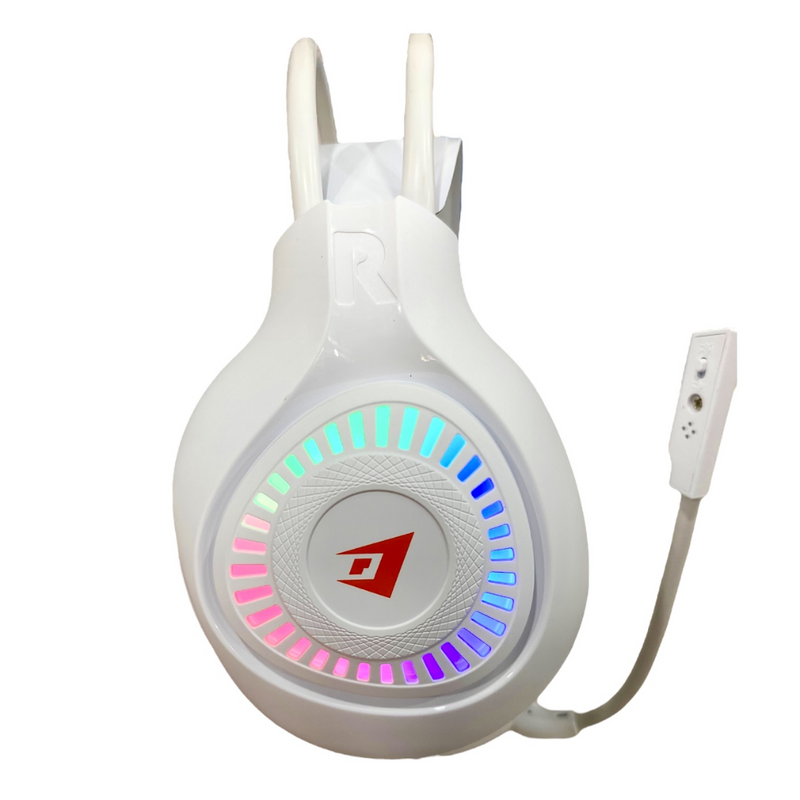 Audifonos Diadema Gaming RGB Jertech HG-01 para PC: USB/3.5mm con Cancelación de Ruido