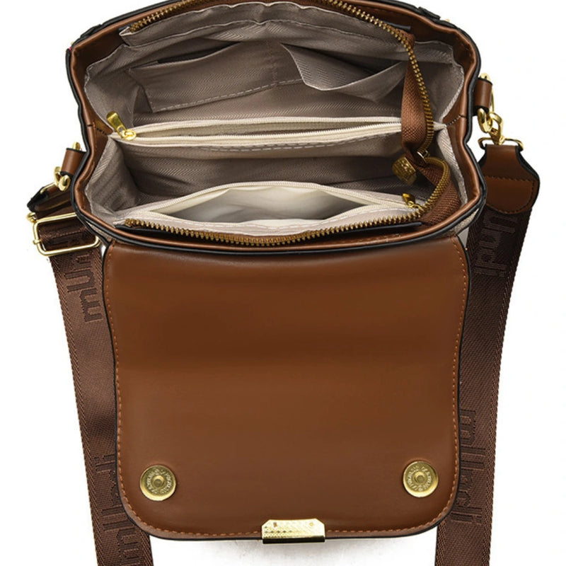 Bolso Bandolera Elegante para Mujer en Cuero PU con Cadena y Diseño Moderno