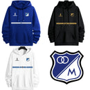 Buzo Unisex Millonarios con Logos Bordados en Polialgodón