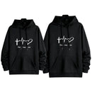 Combo X2 Buzos de Pareja con Estampado de Corazón en Polialgodón