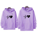 Combo X2 Buzos Corazón Eléctrico para Parejas en Polialgodón