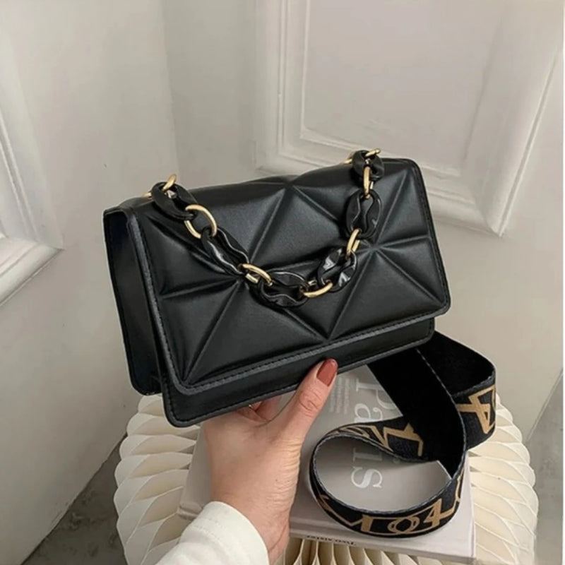 Bolso Cruzado Grande de Piel Sintética con Diseño Versátil y Elegante