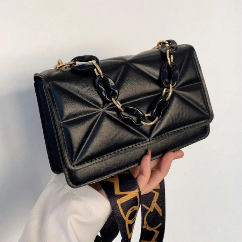 Bolso Cruzado Grande de Piel Sintética con Diseño Versátil y Elegante