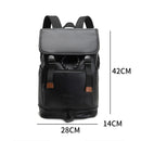 Mochila Vintage de Cuero Sintético con Diseño en Bloques de Color