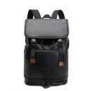 Mochila Vintage de Cuero Sintético con Diseño en Bloques de Color