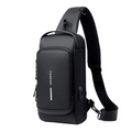 Bolso Manos Libres Pechero USB Antirrobo con Clave para Hombre