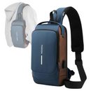 Bolso Manos Libres Pechero USB Antirrobo con Clave para Hombre