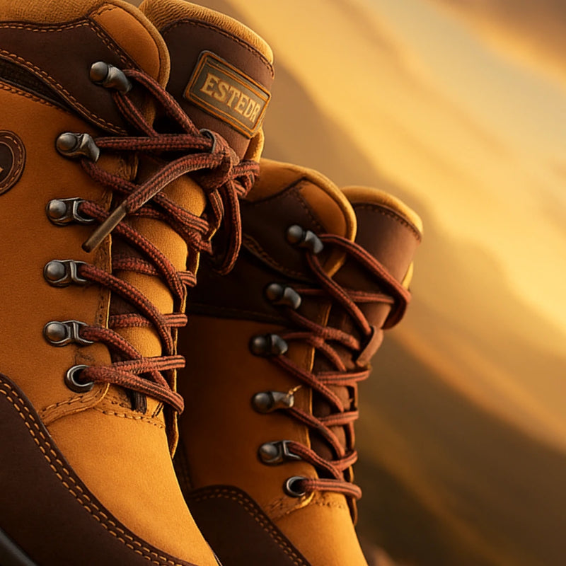 Bota Outdoor para Hombre en Cuero con Suela Antideslizante y Costuras Reforzadas